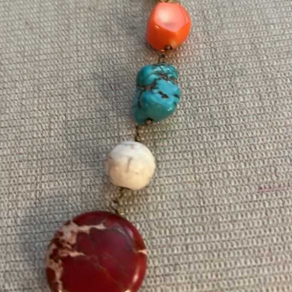 Multi Stone statement necklace - Picture 3 of 5